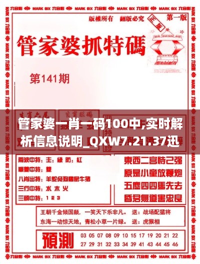 管家婆一肖一碼100中,實(shí)時(shí)解析信息說(shuō)明_QXW7.21.37迅捷版