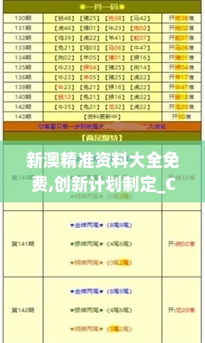 新澳精準資料大全免費,創(chuàng  )新計劃制定_CZL9.48.29隨行版