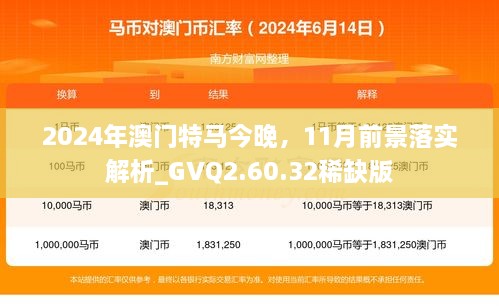 2024年澳門(mén)特馬今晚，11月前景落實(shí)解析_GVQ2.60.32稀缺版
