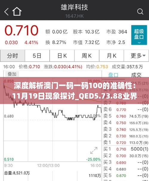 深度解析澳門(mén)一碼一碼100的準確性：11月19日現象探討_QED5.73.88業(yè)界版