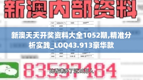新澳天天開(kāi)獎資料大全1052期,精準分析實(shí)踐_LOQ43.913豪華款