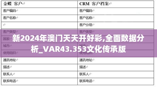 新2024年澳門(mén)天天開(kāi)好彩,全面數據分析_VAR43.353文化傳承版