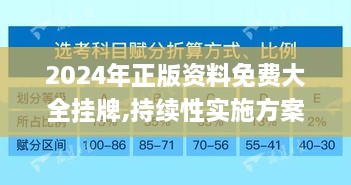 2024年正版資料免費大全掛牌,持續性實(shí)施方案_CBA43.932機器版