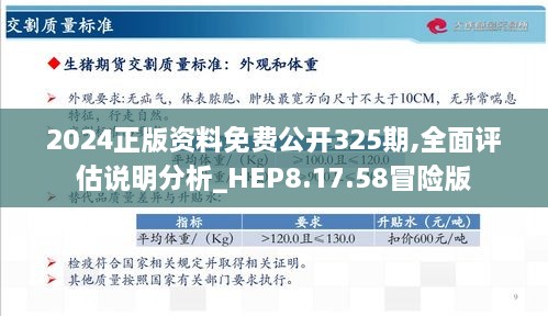 2024正版資料免費公開(kāi)325期,全面評估說(shuō)明分析_HEP8.17.58冒險版