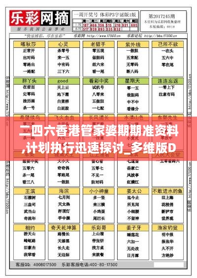 二四六香港管家婆期期準資料,計劃執行迅速探討_多維版DSP8.48