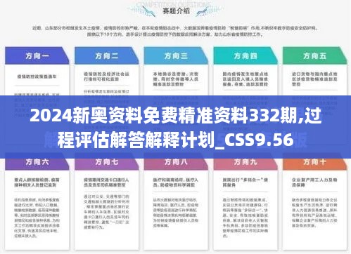2024新奧資料免費精準資料332期,過(guò)程評估解答解釋計劃_CSS9.56