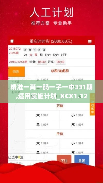 精準一肖一碼一子一中331期,適用實(shí)施計劃_XCX1.12