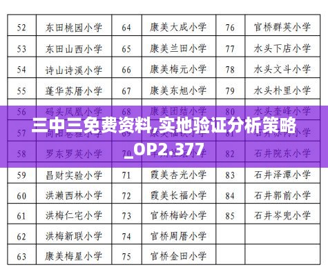 三中三免費資料,實(shí)地驗證分析策略_OP2.377