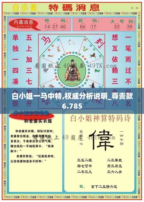 白小姐一馬中特,權威分析說(shuō)明_尊貴款6.785