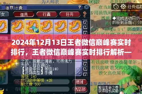 榮耀之戰，王者微信巔峰賽實(shí)時(shí)排行解析——2024年12月13日
