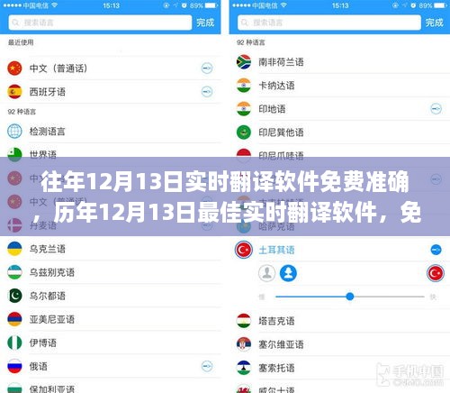 歷年最佳實(shí)時(shí)翻譯軟件，免費準確的語(yǔ)言助手之選，歷年12月13日實(shí)時(shí)翻譯軟件推薦