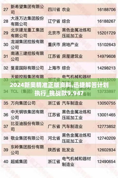 2024新奧精準正版資料,迅捷解答計劃執行_挑戰款9.947