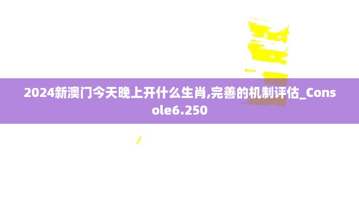 2024新澳門(mén)今天晚上開(kāi)什么生肖,完善的機制評估_Console6.250