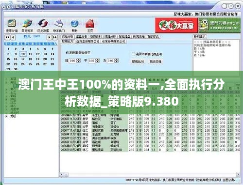 澳門(mén)王中王100%的資料一,全面執行分析數據_策略版9.380