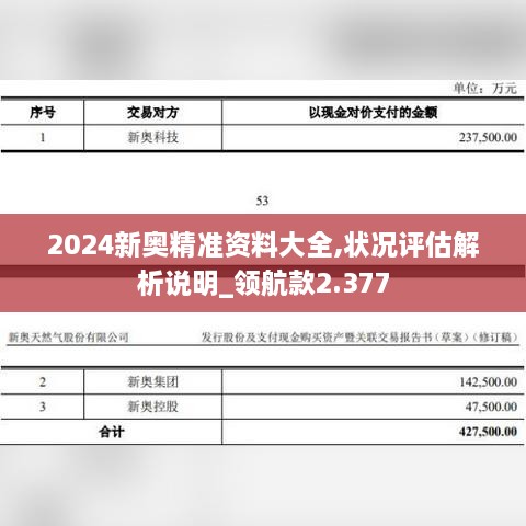 2024新奧精準資料大全,狀況評估解析說(shuō)明_領(lǐng)航款2.377