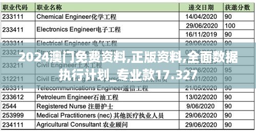 2024澳門(mén)免費資料,正版資料,全面數據執行計劃_專(zhuān)業(yè)款17.327