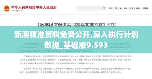 新澳精準資料免費公開(kāi),深入執行計劃數據_基礎版9.593