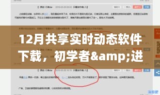 初學(xué)者與進(jìn)階用戶(hù)適用的12月共享實(shí)時(shí)動(dòng)態(tài)軟件下載全攻略
