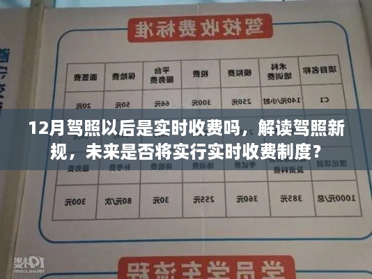 解讀駕照新規，未來(lái)是否將實(shí)行實(shí)時(shí)收費制度？