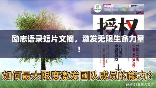 勵志語(yǔ)錄短片文摘，激發(fā)無(wú)限生命力量！