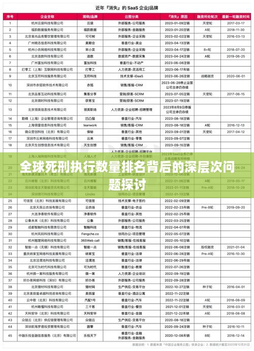 全球死刑執行數量排名背后的深層次問(wèn)題探討