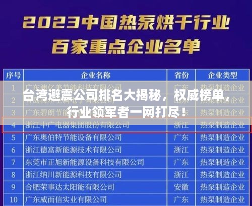臺灣避震公司排名大揭秘，權威榜單，行業(yè)領(lǐng)軍者一網(wǎng)打盡！