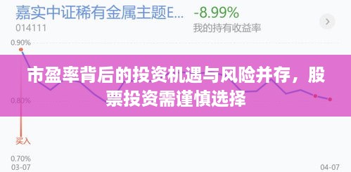 市盈率背后的投資機遇與風(fēng)險并存，股票投資需謹慎選擇