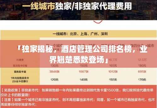 「獨家揭秘，酒店管理公司排名榜，業(yè)界翹楚悉數登場(chǎng)」