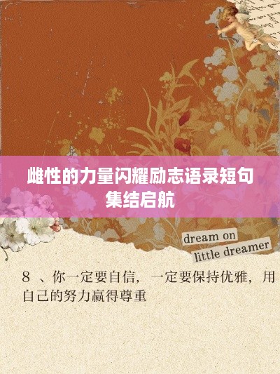 雌性的力量閃耀勵志語(yǔ)錄短句集結啟航