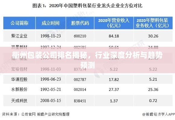 衢州包裝公司排名揭秘，行業(yè)深度分析與趨勢預測
